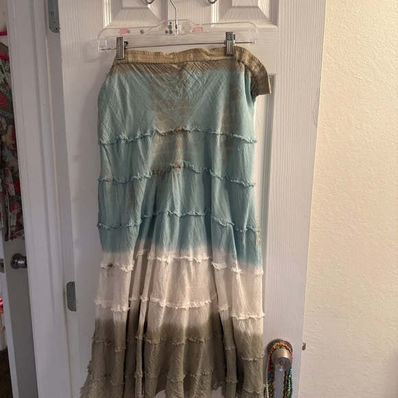 Bohemian Tiered Multi-Color Maxi Skirt - Picture 12 of 15